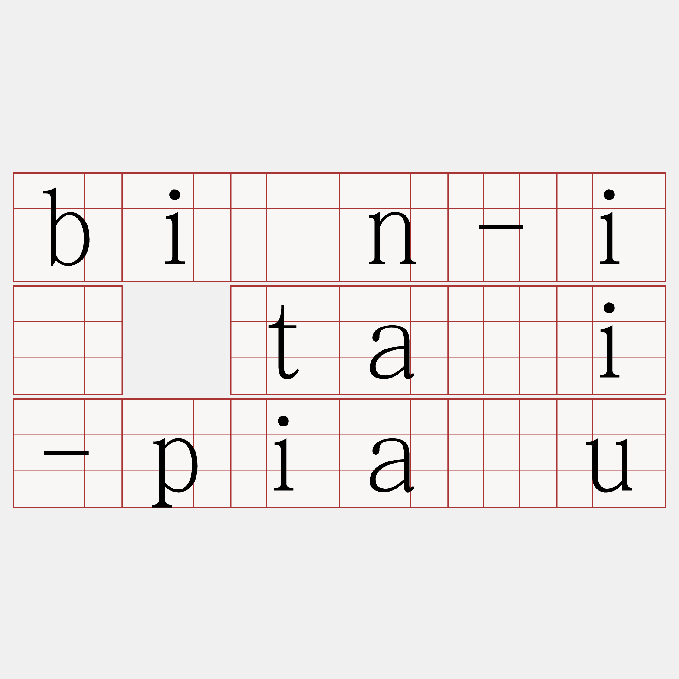 bîn-ì tāi-piáu